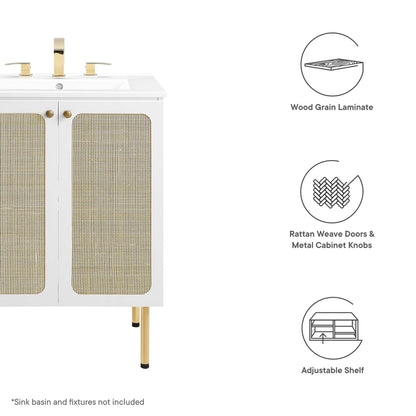 Modway Outlet Chaucer 24" Bathroom Vanity Cabinet (Sink Basin Not Included) by Modway  Bathroom Furniture White - EEI-6601-WHI