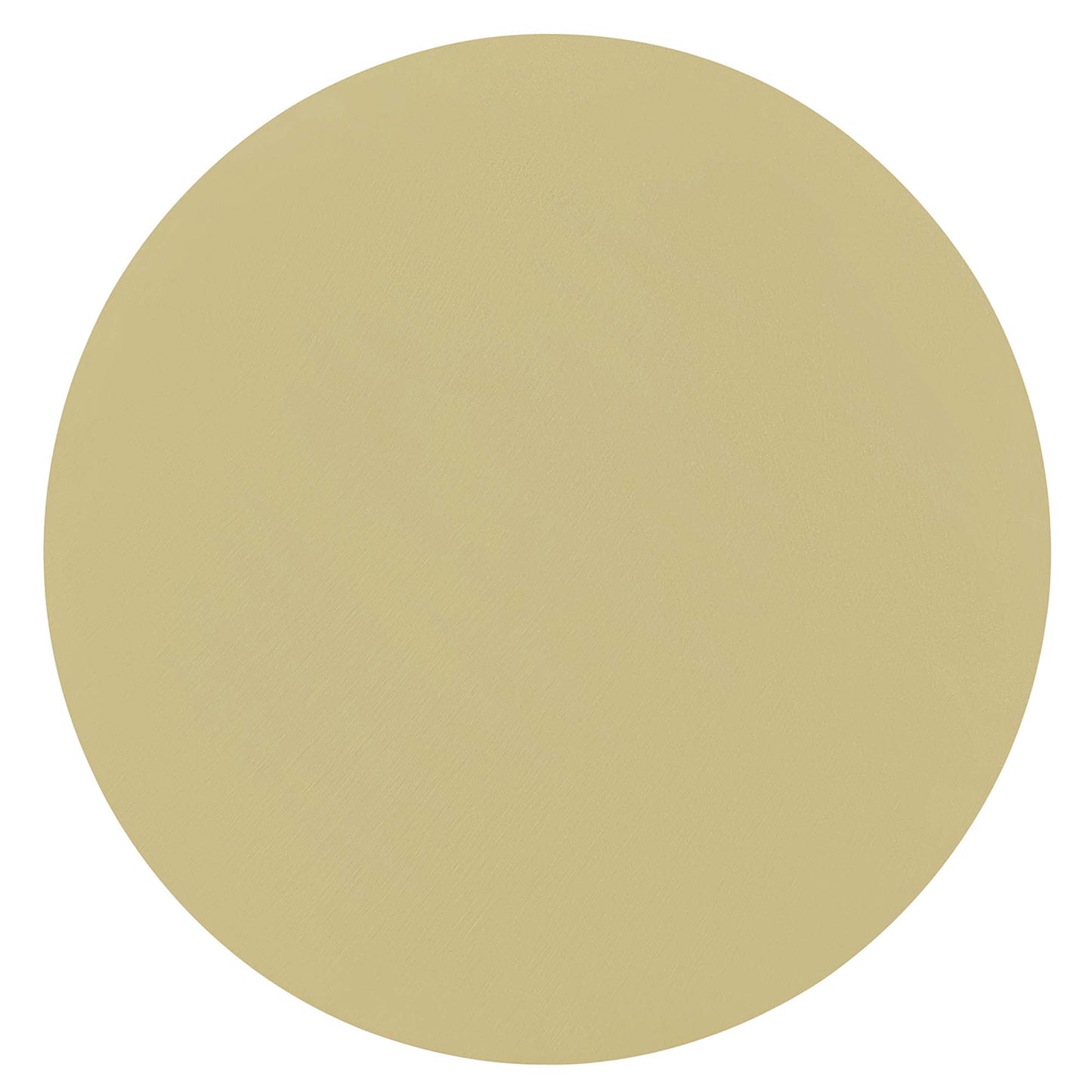 Round side table top in a warm beige-gold brushed finish with subtle texture.