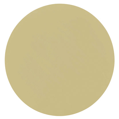 Round side table top in a warm beige-gold brushed finish with subtle texture.