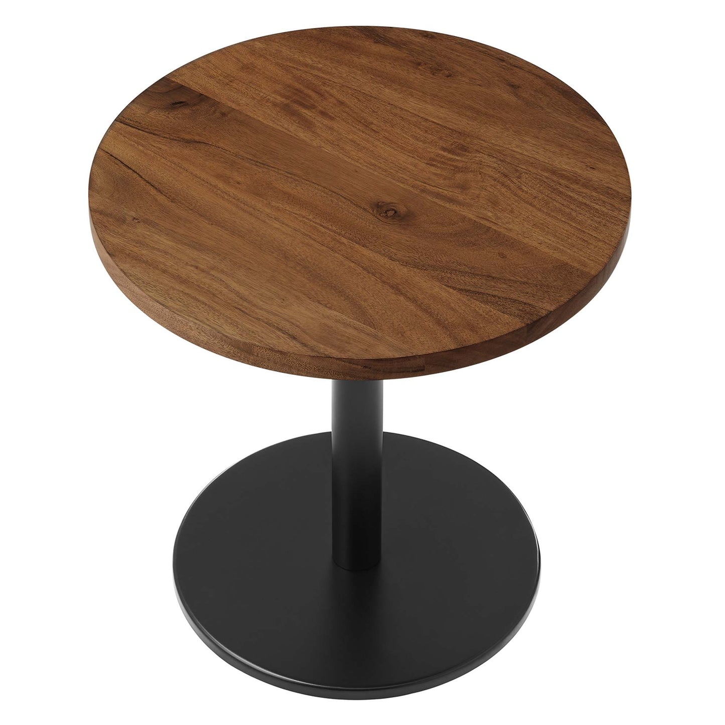 Modway - Viva Round Acacia Wood Side Table by Modway  Living Room Tables Black - EEI-6610-BLK-LOC