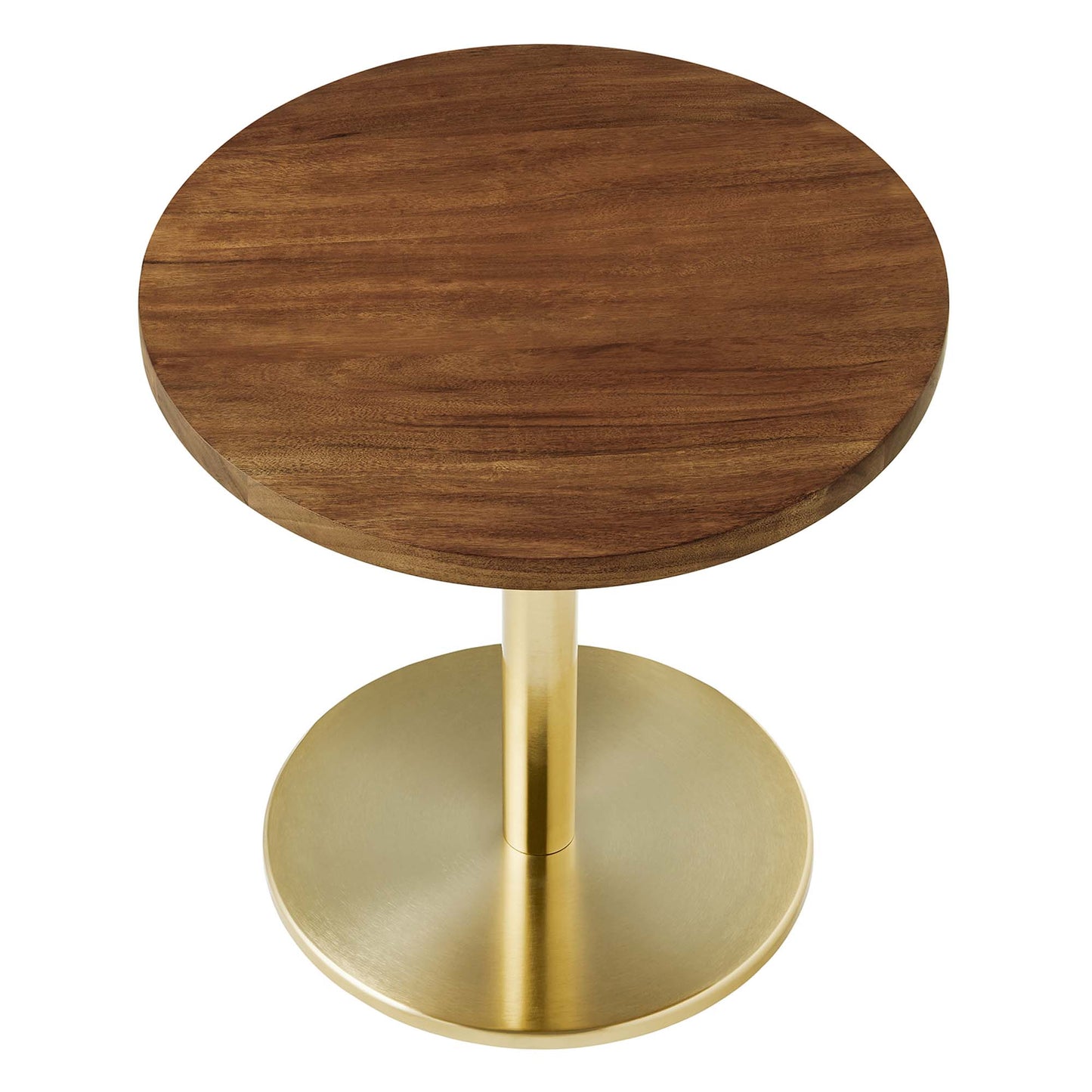 Modway - Viva Round Acacia Wood Side Table by Modway  Living Room Tables Brown - EEI-6610-BRA-LOC