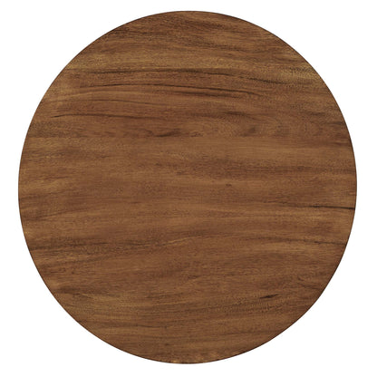 Modway - Viva Round Acacia Wood Side Table by Modway  Living Room Tables Brown - EEI-6610-BRA-LOC
