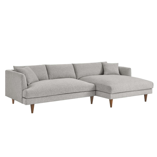 Modway - Zoya Right-Facing Down Filled Overstuffed Sectional Sofa by Modway  Living Room Sofas and Armchairs Gray - EEI-6612-HLG