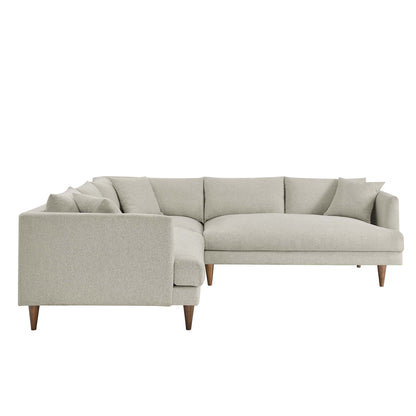 Modway - Zoya 3 Piece Down Filled Overstuffed Sectional Sofa by Modway  Living Room Sofas and Armchairs White - EEI-6613-HEI