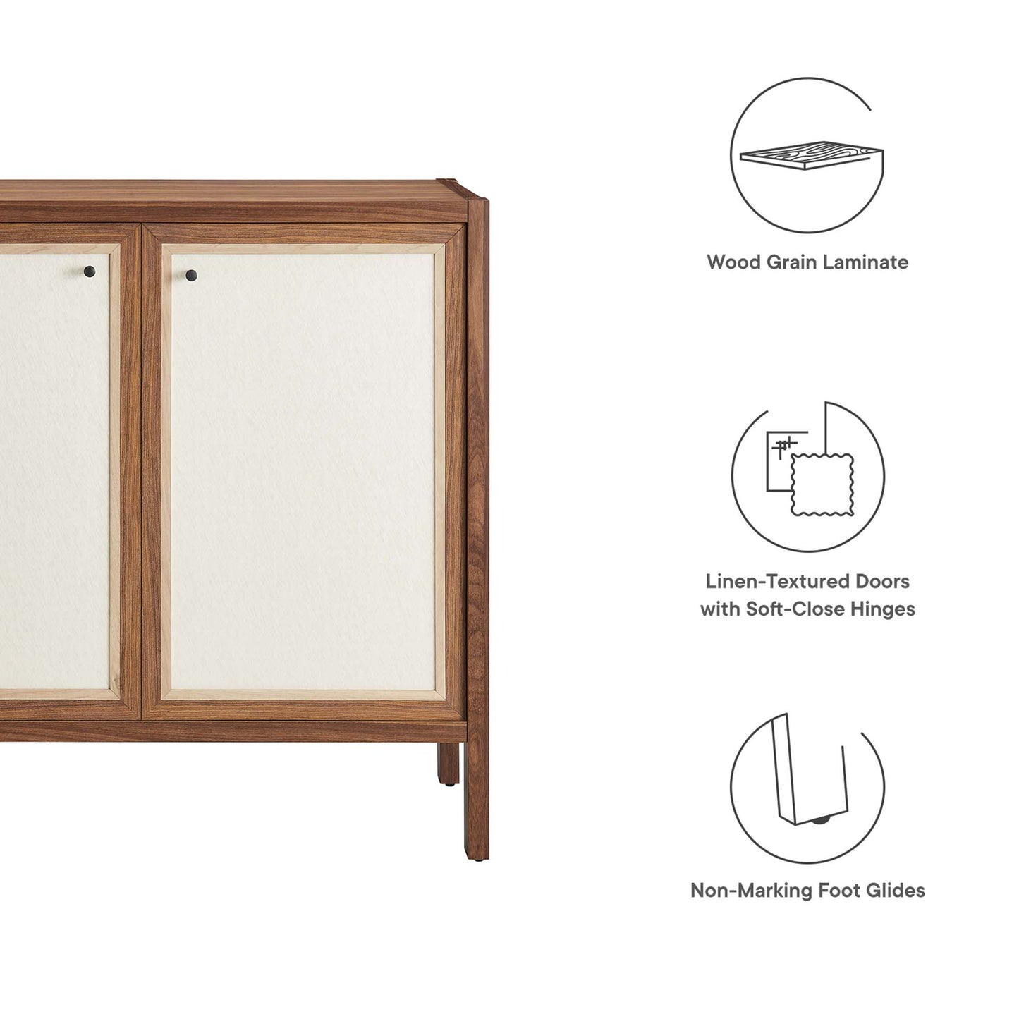 Modway - Capri 33" Wood Grain Storage Cabinet by Modway  Living Room  Brown - EEI-6615-WAL