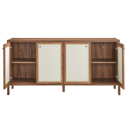 Modway - Capri 65" Wood Grain Sideboard Storage Cabinet by Modway  Living Room  Brown - EEI-6616-WAL