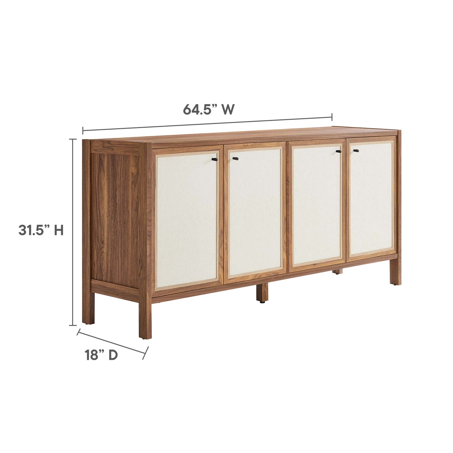 Modway - Capri 65" Wood Grain Sideboard Storage Cabinet by Modway  Living Room  Brown - EEI-6616-WAL