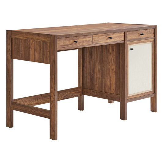 Modway - Capri 49" Wood Grain Office Desk by Modway  Office Furniture Computer Desks Brown - EEI-6617-WAL