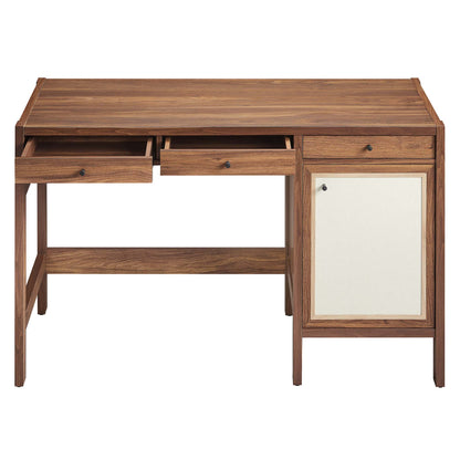 Modway - Capri 49" Wood Grain Office Desk by Modway  Office Furniture Computer Desks Brown - EEI-6617-WAL