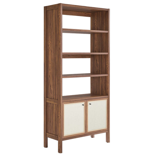 Modway - Capri 4-Shelf Wood Grain Bookcase by Modway  Living Room Decor Brown - EEI-6619-WAL