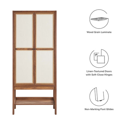 Modway - Capri Tall Wood Grain Standing Storage Cabinet by Modway  Living Room Decor Brown - EEI-6620-WAL