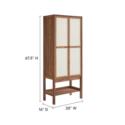 Modway - Capri Tall Wood Grain Standing Storage Cabinet by Modway  Living Room Decor Brown - EEI-6620-WAL
