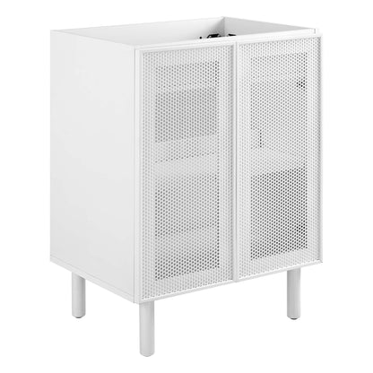 Modway - Calla 24" Perforated Metal Bathroom Vanity Cabinet (Sink Basin Not Included) by Modway  Bathroom Vanities White - EEI-6621-WHI