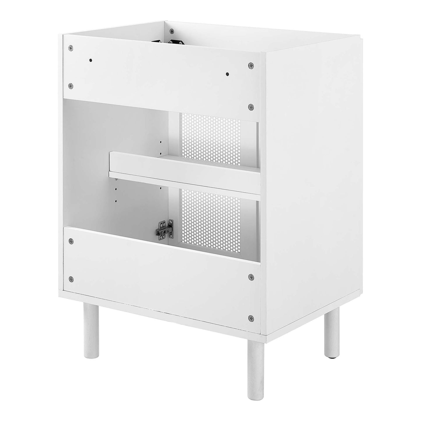 Modway - Calla 24" Perforated Metal Bathroom Vanity Cabinet (Sink Basin Not Included) by Modway  Bathroom Vanities White - EEI-6621-WHI