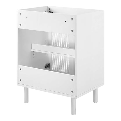 Modway - Calla 24" Perforated Metal Bathroom Vanity Cabinet (Sink Basin Not Included) by Modway  Bathroom Vanities White - EEI-6621-WHI
