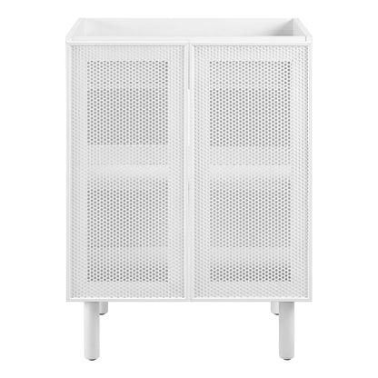 Modway - Calla 24" Perforated Metal Bathroom Vanity Cabinet (Sink Basin Not Included) by Modway  Bathroom Vanities White - EEI-6621-WHI