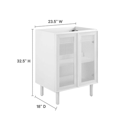 Modway - Calla 24" Perforated Metal Bathroom Vanity Cabinet (Sink Basin Not Included) by Modway  Bathroom Vanities White - EEI-6621-WHI