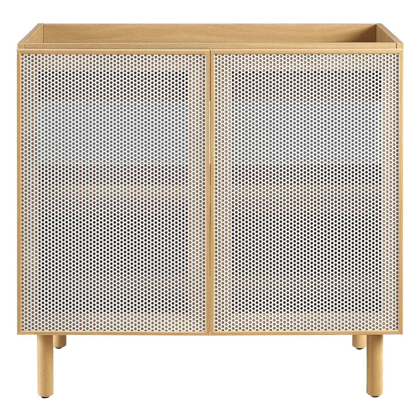 Modway - Calla 36" Perforated Metal Bathroom Vanity Cabinet (Sink Basin Not Included) by Modway  Bathroom Vanities Brown - EEI-6622-OAK