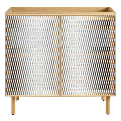 Modway - Calla 36" Perforated Metal Bathroom Vanity Cabinet (Sink Basin Not Included) by Modway  Bathroom Vanities Brown - EEI-6622-OAK