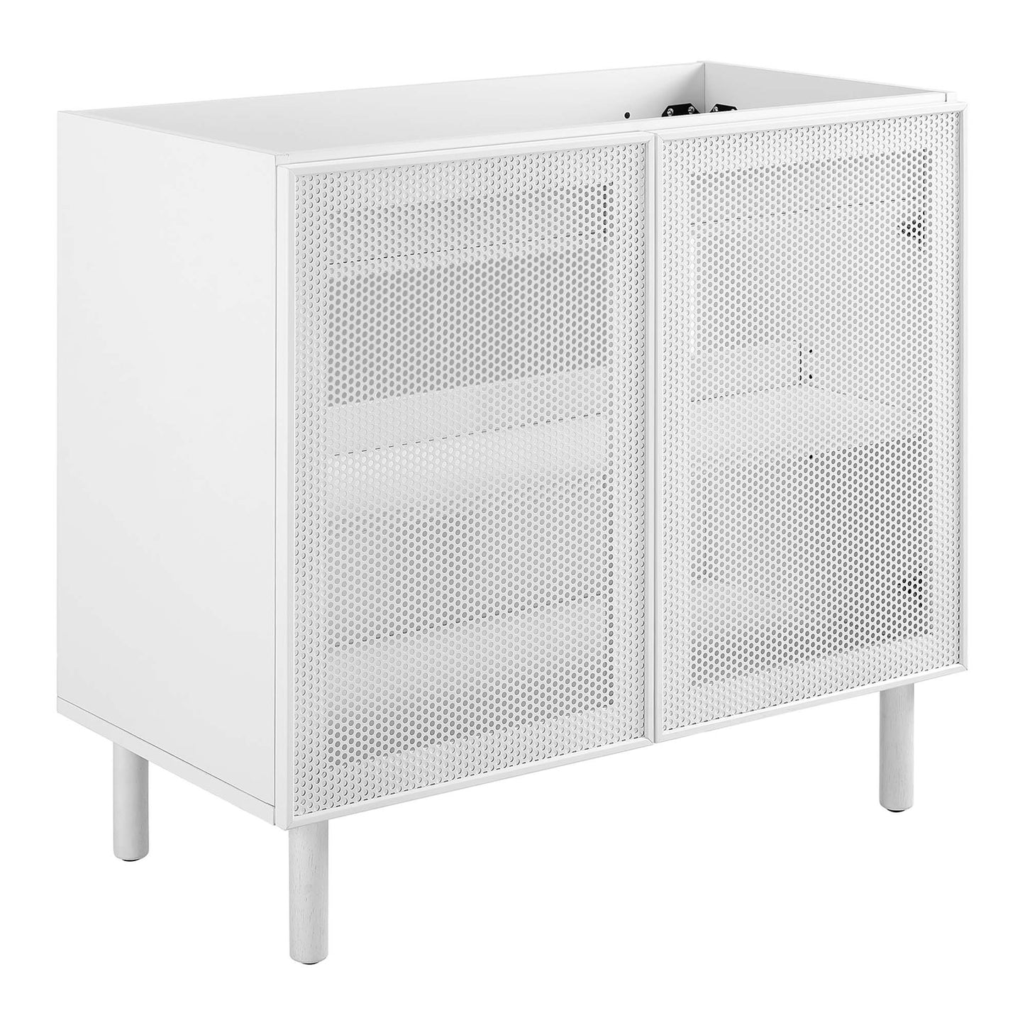 Modway - Calla 36" Perforated Metal Bathroom Vanity Cabinet (Sink Basin Not Included) by Modway  Bathroom Vanities White - EEI-6622-WHI
