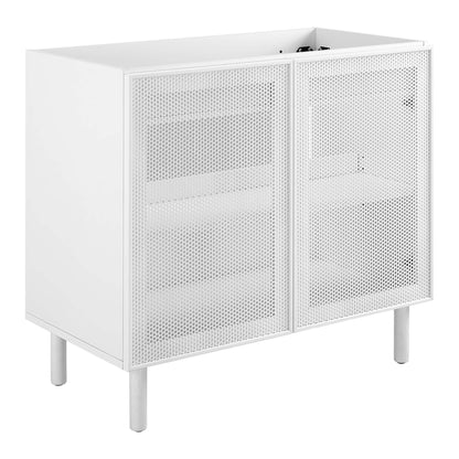 Modway - Calla 36" Perforated Metal Bathroom Vanity Cabinet (Sink Basin Not Included) by Modway  Bathroom Vanities White - EEI-6622-WHI