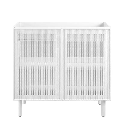 Modway - Calla 36" Perforated Metal Bathroom Vanity Cabinet (Sink Basin Not Included) by Modway  Bathroom Vanities White - EEI-6622-WHI