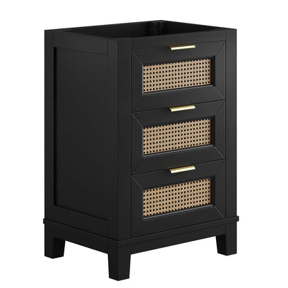 Modway - Dixie 24? Solid Wood Bathroom Vanity Cabinet (Sink Basin Not Included) by Modway  Bathroom Vanities Black - EEI-6625-BLK