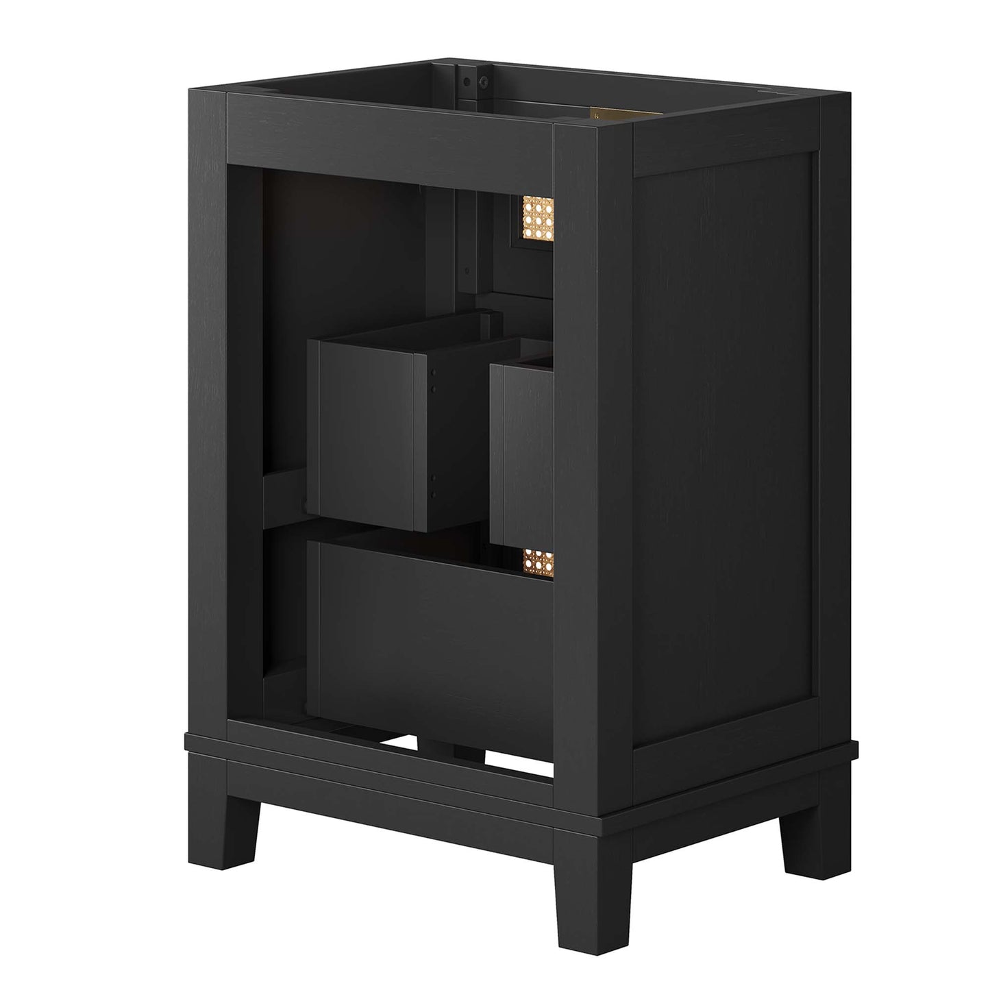 Modway - Dixie 24? Solid Wood Bathroom Vanity Cabinet (Sink Basin Not Included) by Modway  Bathroom Vanities Black - EEI-6625-BLK