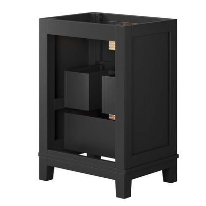 Modway - Dixie 24? Solid Wood Bathroom Vanity Cabinet (Sink Basin Not Included) by Modway  Bathroom Vanities Black - EEI-6625-BLK