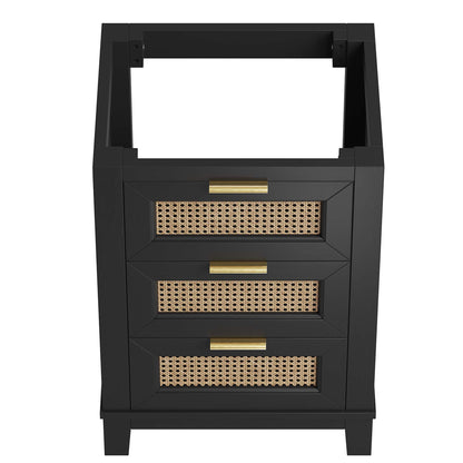 Modway - Dixie 24? Solid Wood Bathroom Vanity Cabinet (Sink Basin Not Included) by Modway  Bathroom Vanities Black - EEI-6625-BLK