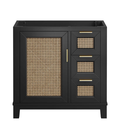 Modway - Dixie 36? Solid Wood Bathroom Vanity Cabinet (Sink Basin Not Included) by Modway  Bathroom Vanities Black - EEI-6626-BLK