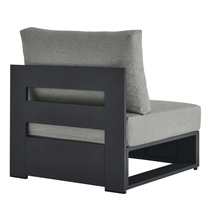 Modway - Tahoe Outdoor Patio Powder-Coated Aluminum Modular Armless Chair by Modway  Outdoor Furniture Sofa Sectionals Gray - EEI-6628-GRY-GRY