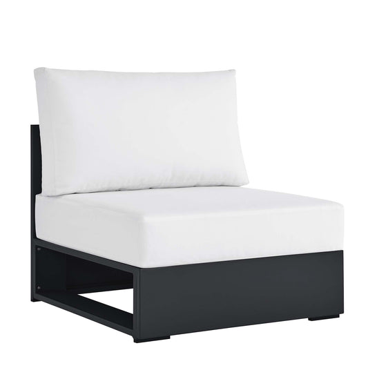 Modway - Tahoe Outdoor Patio Powder-Coated Aluminum Modular Armless Chair by Modway  Outdoor Furniture Sofa Sectionals White - EEI-6628-GRY-WHI