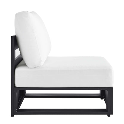Modway - Tahoe Outdoor Patio Powder-Coated Aluminum Modular Armless Chair by Modway  Outdoor Furniture Sofa Sectionals White - EEI-6628-GRY-WHI