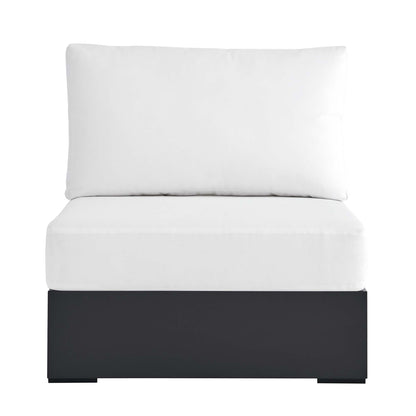 Modway - Tahoe Outdoor Patio Powder-Coated Aluminum Modular Armless Chair by Modway  Outdoor Furniture Sofa Sectionals White - EEI-6628-GRY-WHI