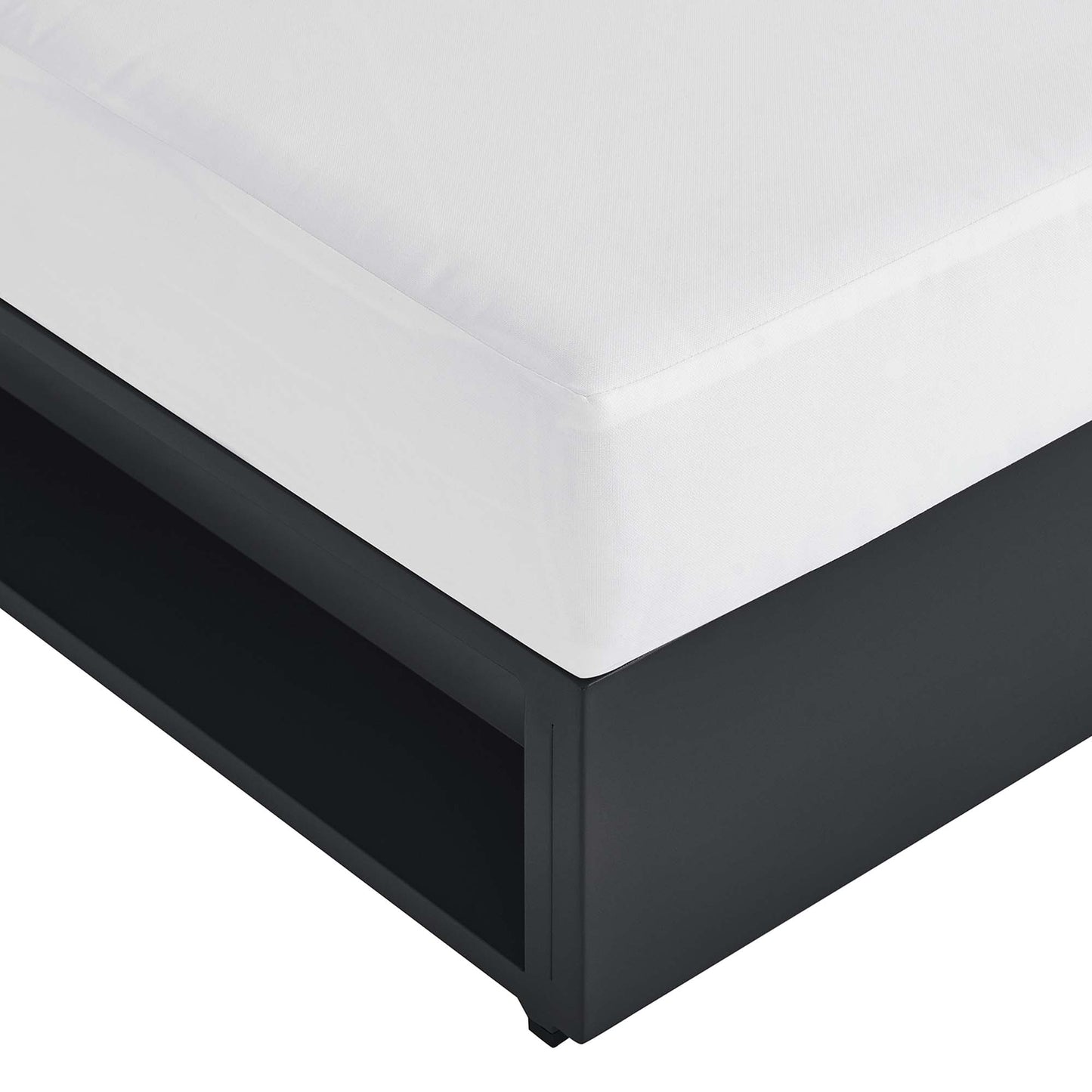 Modway - Tahoe Outdoor Patio Powder-Coated Aluminum Modular Armless Chair by Modway  Outdoor Furniture Sofa Sectionals White - EEI-6628-GRY-WHI