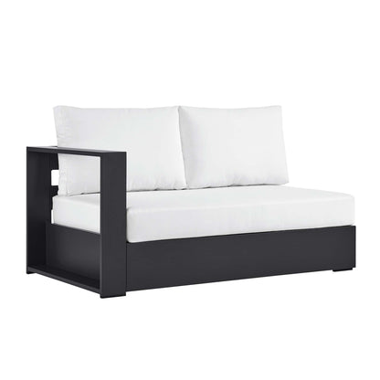 Modway - Tahoe Outdoor Patio Powder-Coated Aluminum Modular Left-Facing Loveseat by Modway  Outdoor Furniture Sofa Sectionals White - EEI-6629-GRY-WHI