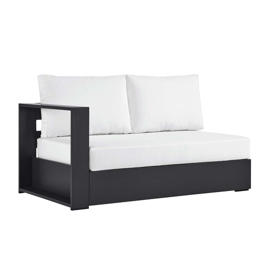 Modway - Tahoe Outdoor Patio Powder-Coated Aluminum Modular Left-Facing Loveseat by Modway  Outdoor Furniture Sofa Sectionals White - EEI-6629-GRY-WHI