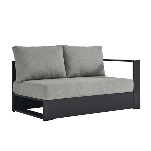 Modway - Tahoe Outdoor Patio Powder-Coated Aluminum Modular Right-Facing Loveseat by Modway  Outdoor Furniture Sofa Sectionals Gray - EEI-6630-GRY-GRY