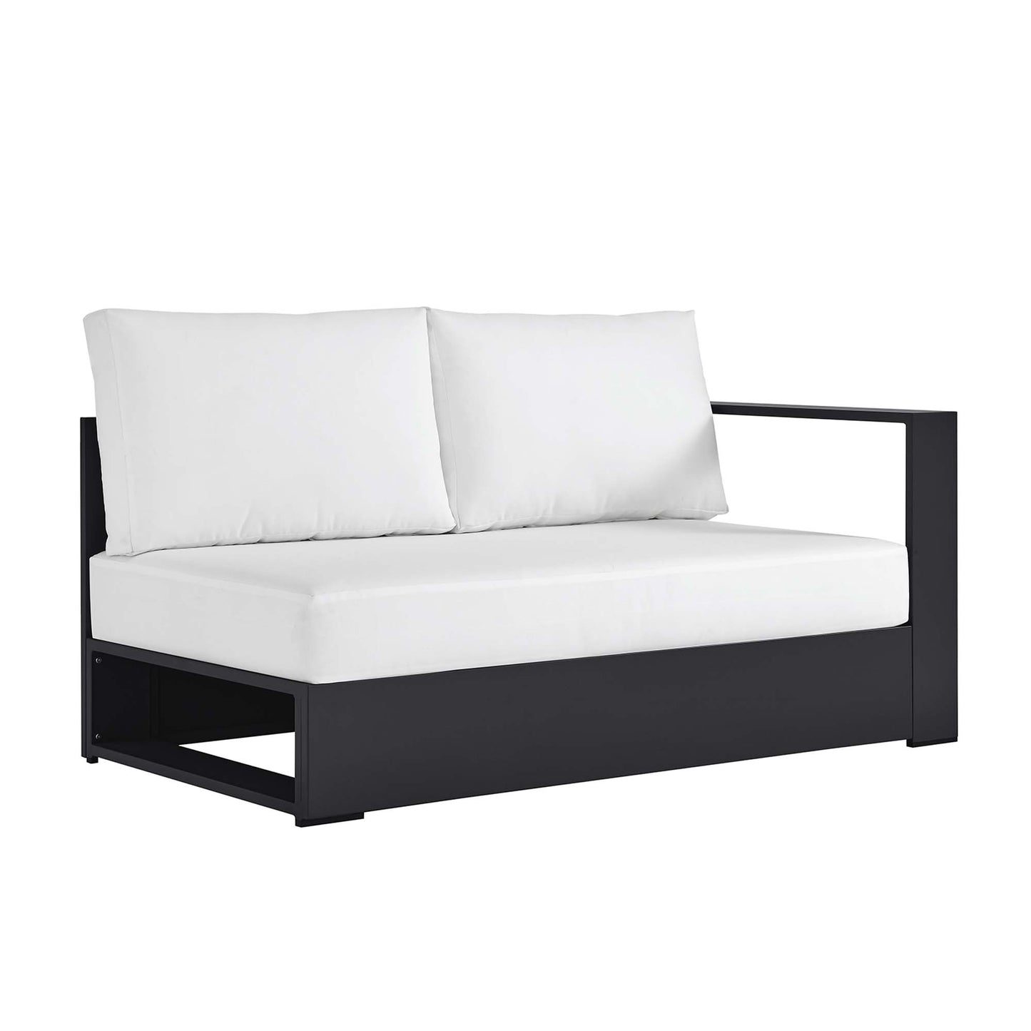 Modway - Tahoe Outdoor Patio Powder-Coated Aluminum Modular Right-Facing Loveseat by Modway  Outdoor Furniture Sofa Sectionals White - EEI-6630-GRY-WHI