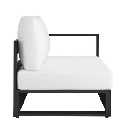 Modway - Tahoe Outdoor Patio Powder-Coated Aluminum Modular Right-Facing Loveseat by Modway  Outdoor Furniture Sofa Sectionals White - EEI-6630-GRY-WHI