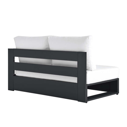 Modway - Tahoe Outdoor Patio Powder-Coated Aluminum Modular Right-Facing Loveseat by Modway  Outdoor Furniture Sofa Sectionals White - EEI-6630-GRY-WHI