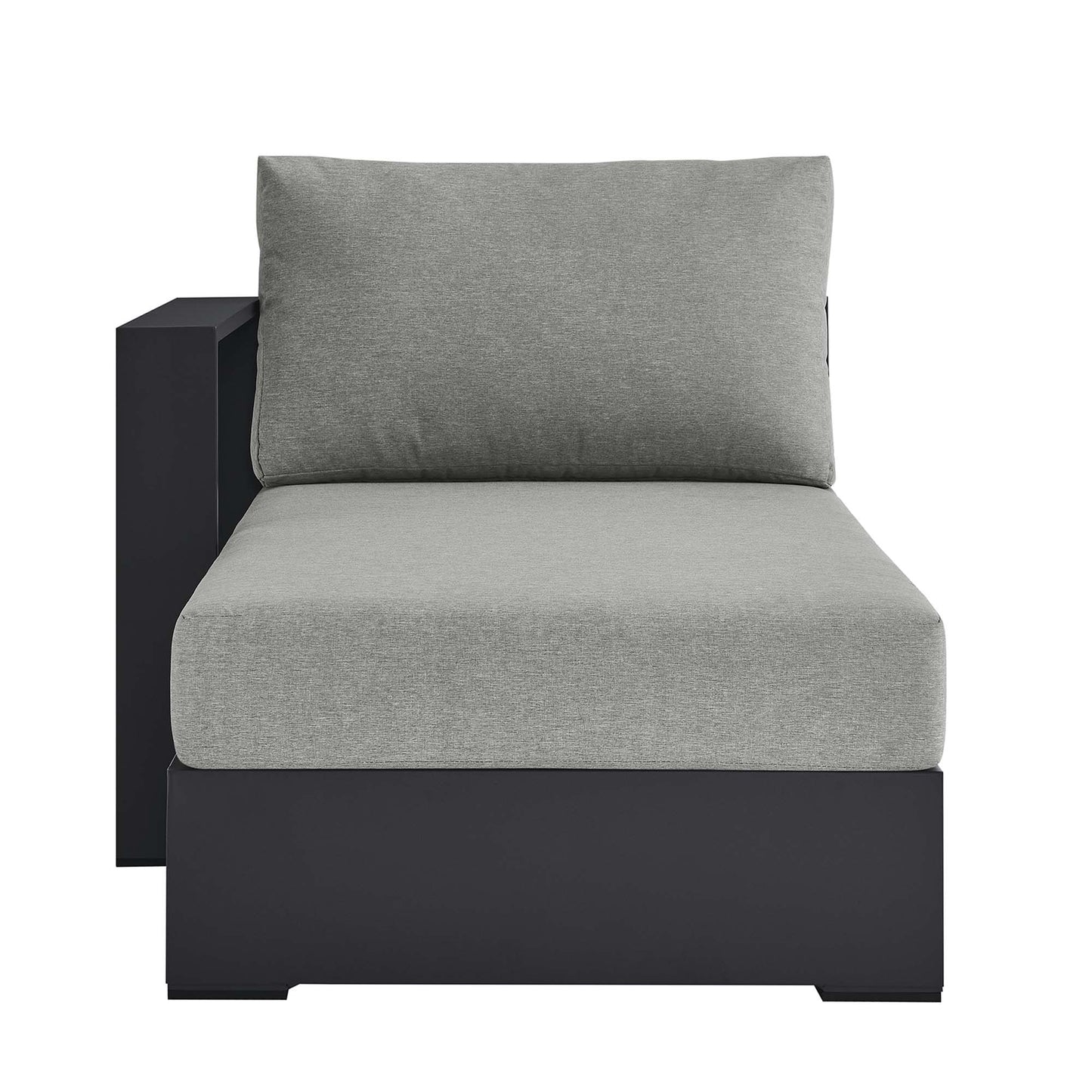 Modway - Tahoe Outdoor Patio Powder-Coated Aluminum Modular Left-Facing Chaise Lounge by Modway  Outdoor Furniture Sofa Sectionals Gray - EEI-6632-GRY-GRY