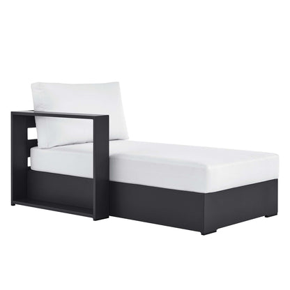 Modway - Tahoe Outdoor Patio Powder-Coated Aluminum Modular Left-Facing Chaise Lounge by Modway  Outdoor Furniture Sofa Sectionals White - EEI-6632-GRY-WHI