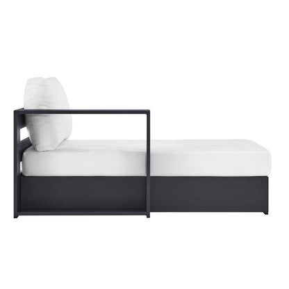 Modway - Tahoe Outdoor Patio Powder-Coated Aluminum Modular Left-Facing Chaise Lounge by Modway  Outdoor Furniture Sofa Sectionals White - EEI-6632-GRY-WHI