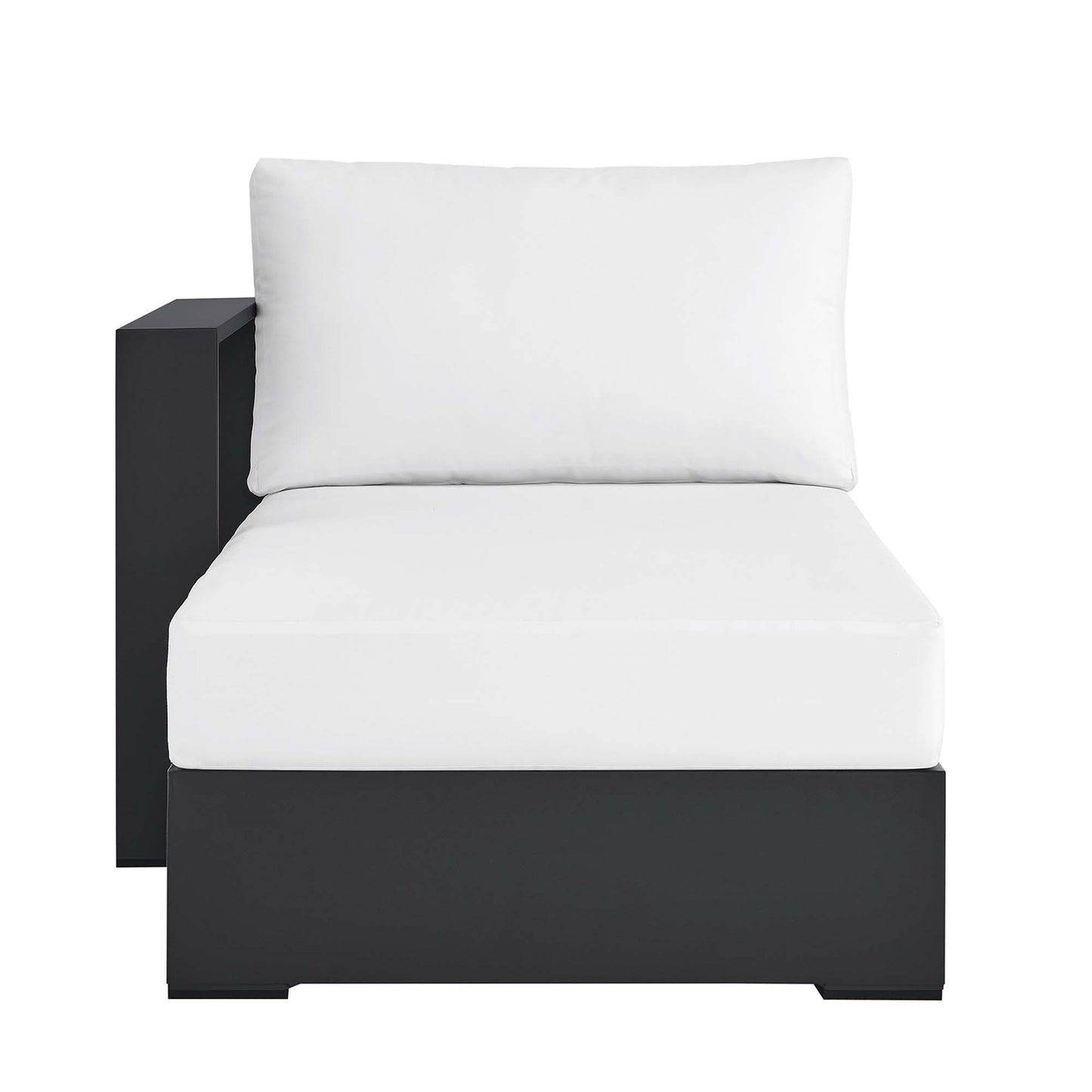 Modway - Tahoe Outdoor Patio Powder-Coated Aluminum Modular Left-Facing Chaise Lounge by Modway  Outdoor Furniture Sofa Sectionals White - EEI-6632-GRY-WHI