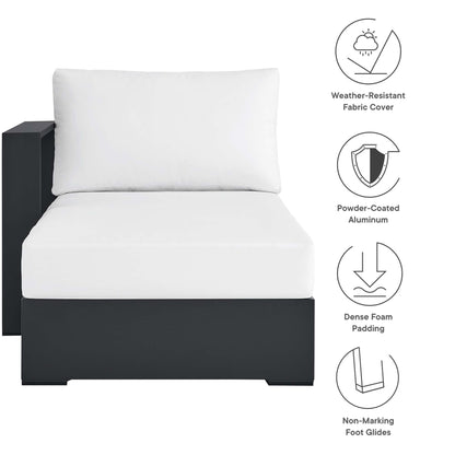 Modway - Tahoe Outdoor Patio Powder-Coated Aluminum Modular Left-Facing Chaise Lounge by Modway  Outdoor Furniture Sofa Sectionals White - EEI-6632-GRY-WHI