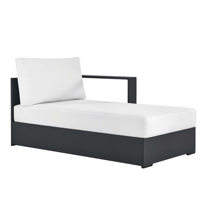 Modway - Tahoe Outdoor Patio Powder-Coated Aluminum Modular Right-Facing Chaise Lounge by Modway  Outdoor Furniture Sofa Sectionals White - EEI-6633-GRY-WHI