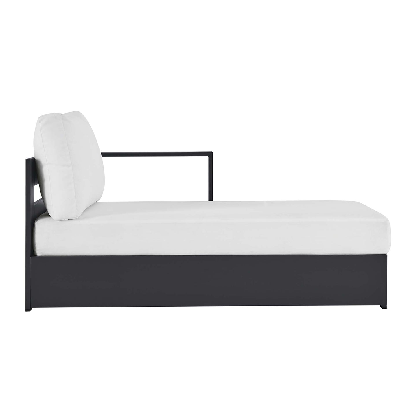 Modway - Tahoe Outdoor Patio Powder-Coated Aluminum Modular Right-Facing Chaise Lounge by Modway  Outdoor Furniture Sofa Sectionals White - EEI-6633-GRY-WHI