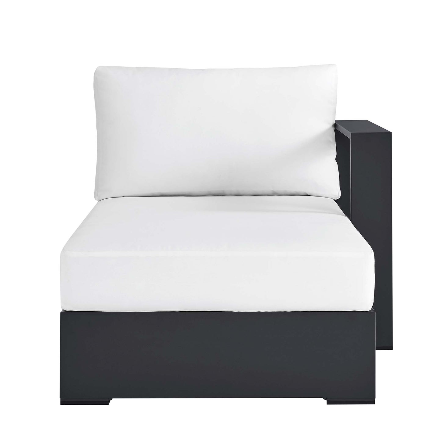 Modway - Tahoe Outdoor Patio Powder-Coated Aluminum Modular Right-Facing Chaise Lounge by Modway  Outdoor Furniture Sofa Sectionals White - EEI-6633-GRY-WHI